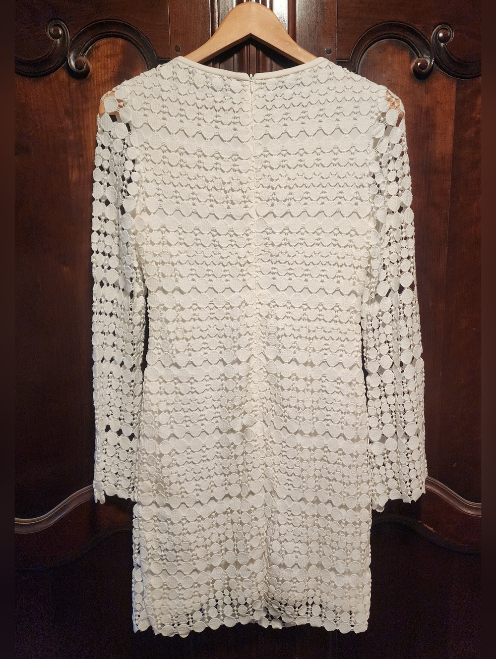 RALPH LAUREN - IvoryWoven Penny & Dots Pattern Laced Dress - Picture 2 of 3
